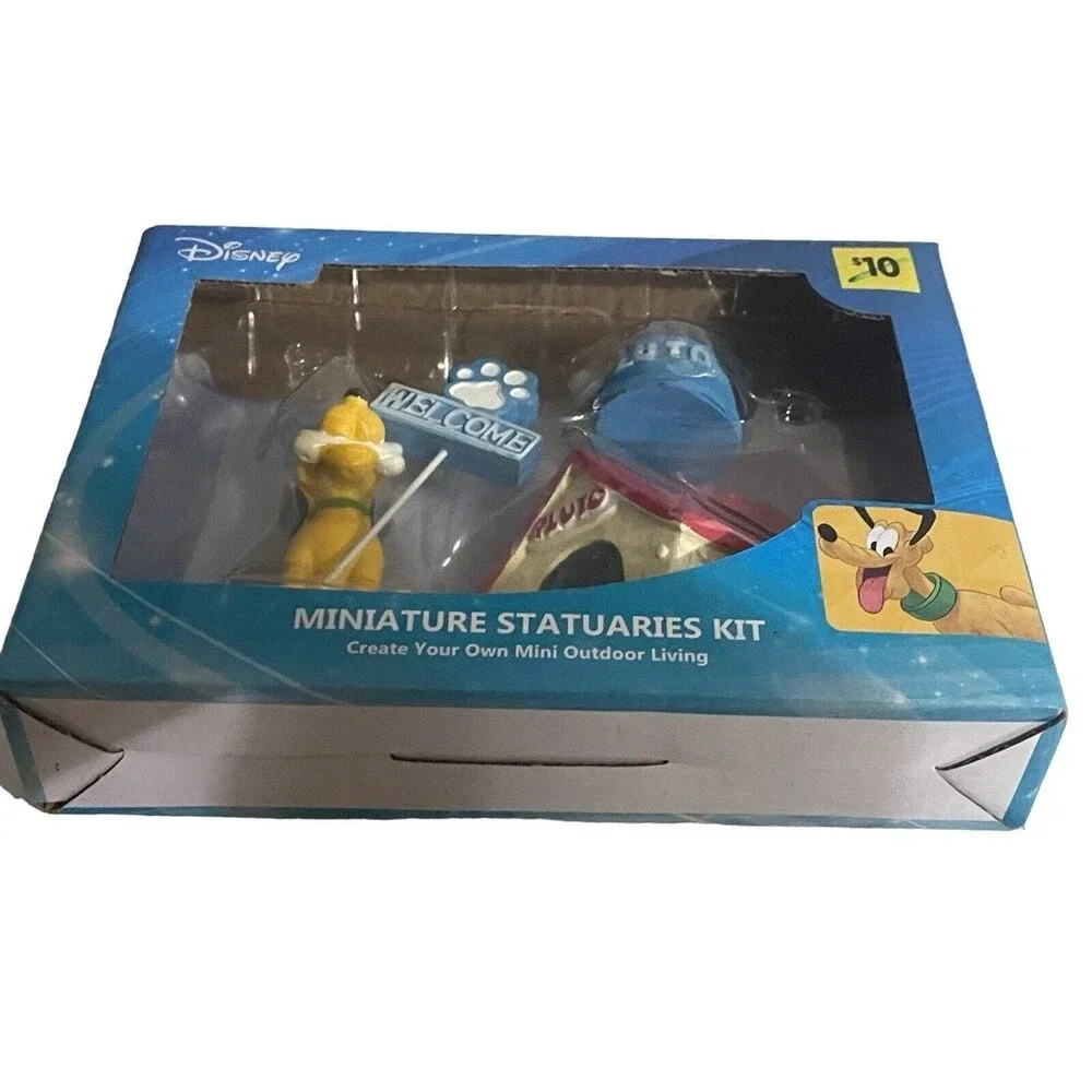 Disney's Mickey Mouse Pluto's Mini Garden Statuette Set,Yard Garden Planter Lawn